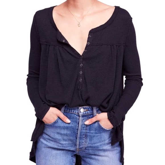 Free People Tops - SALE✨We The Free Black Kai Henley Top